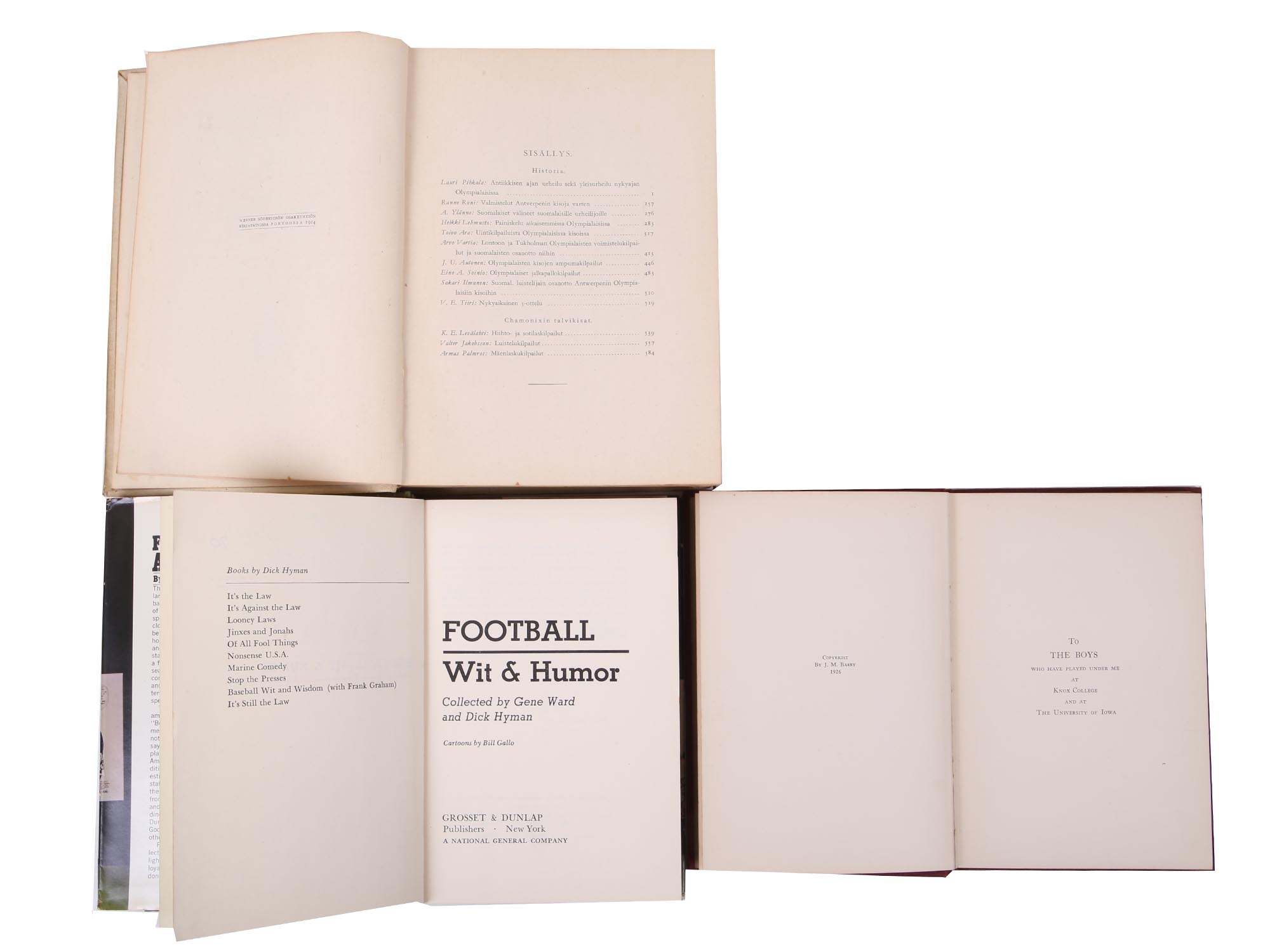 COLLECTION OF SEVEN VARIOUS SPORTS BOOKS BOOKLETS PIC-7